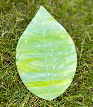 Load image into Gallery viewer, Ash leaf stained glass suncatcher, approx. 4.5" x 7"