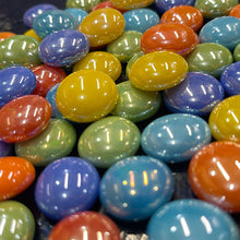 Load image into Gallery viewer, NEW: Solid iridescent glass nuggets in rainbow assortment, medium size, 16oz