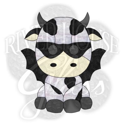 Halloween Cow Pattern, 9 x 10 - Digital pattern