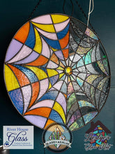 Load image into Gallery viewer, Bright opals: Pre-cut web project, 18” diameter (cut to order, please allow one week for your pre-cut project to ship)