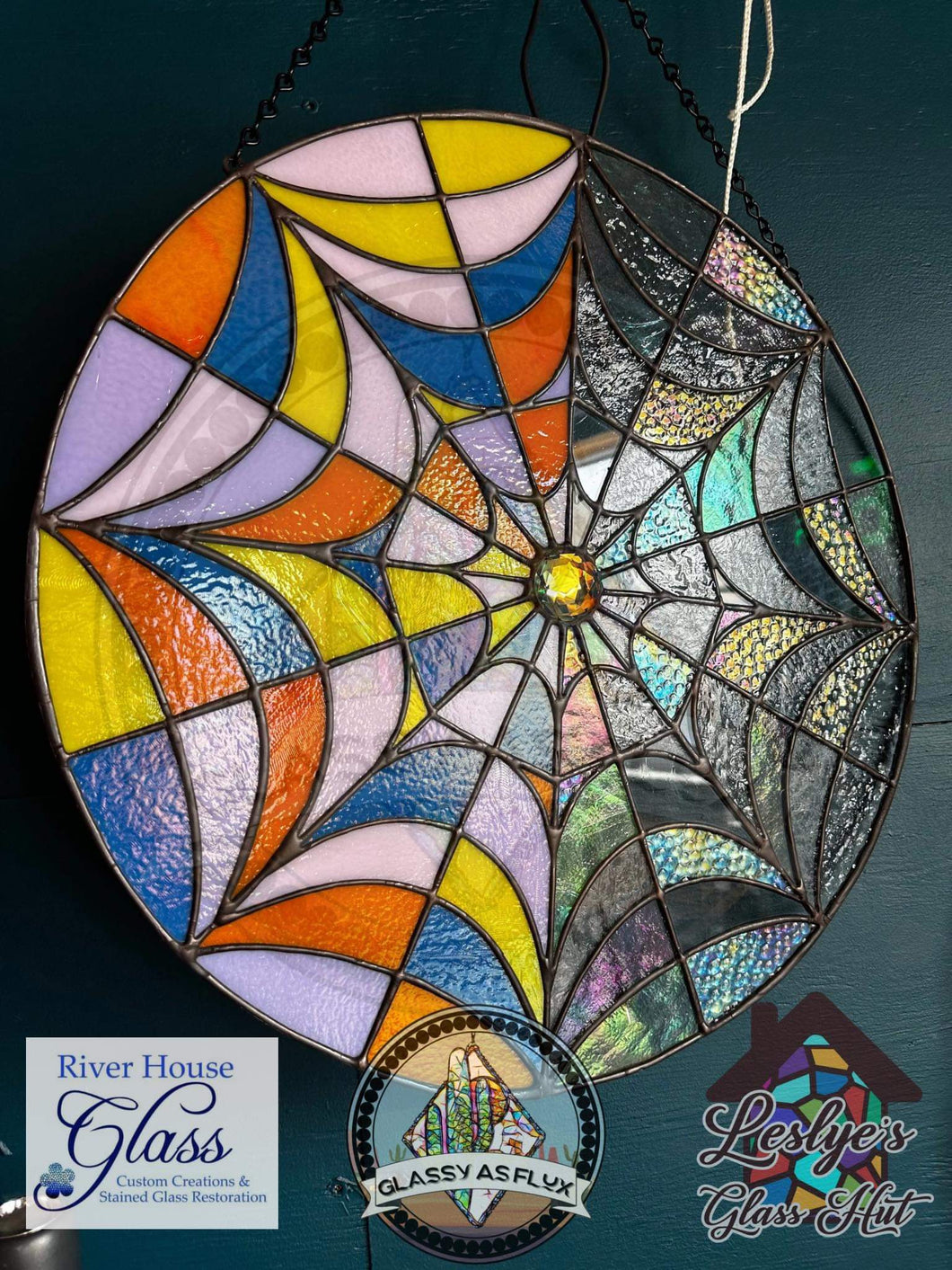 Bright opals: Pre-cut web project, 18” diameter (cut to order, please allow one week for your pre-cut project to ship)