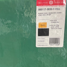 Load image into Gallery viewer, B011730 bullseye mineral green double rolled 90 COE 8.75 x 10