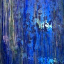 Load image into Gallery viewer, AG100 artisan glass blue, green, white mottled 12 x 15