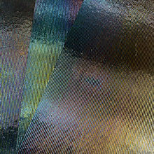 Load image into Gallery viewer, B010044 bullseye black reed rainbow iridescent 90 COE