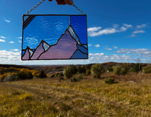 Purple Mountain Majesty pre-cut kit by Hypmatizarism Glass