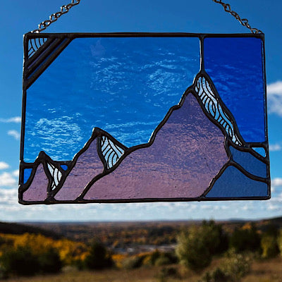 Purple Mountain Majesty pre-cut kit by Hypmatizarism Glass