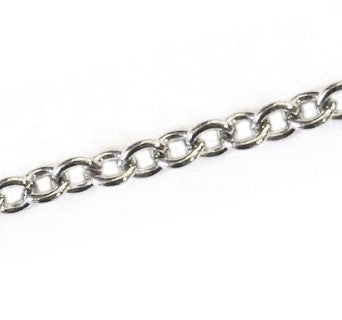 deco chain silver tone, 1 foot