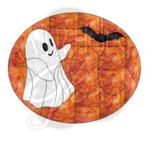 Eek! Midnight Flight Pattern, 13" x 10.4" (Ghost Waiving at Bat)