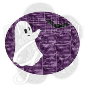 Eek! Midnight Flight Pattern, 13" x 10.4" (Ghost Waiving at Bat)