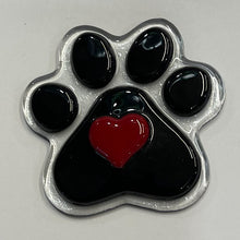 Load image into Gallery viewer, pre-cut, pre-fused paw with heart 96 COE
