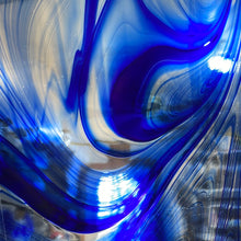 Load image into Gallery viewer, oceanside dark blue &amp; clear baroque 12 x 16 (non-fusible)