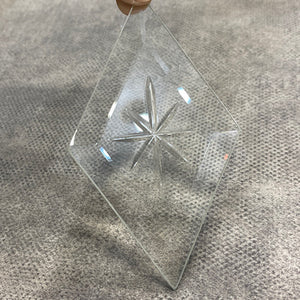 Star engraved diamond bevel 3 x 5