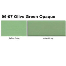 Load image into Gallery viewer, WI9607F wissmach olive green opal reactive 96 COE 8 x 14
