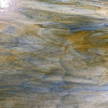 Load image into Gallery viewer, Sale:  A024S armstrong clear/amber/cobalt blue streaky 12 x 12