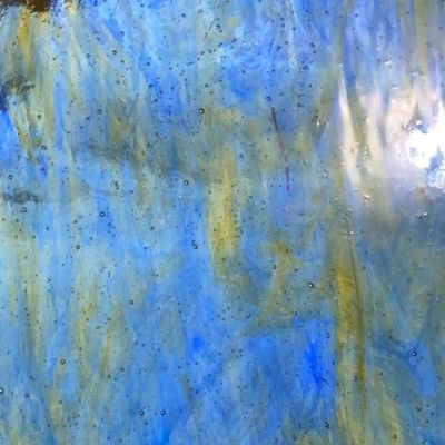 Sale:  A024S armstrong clear/amber/cobalt blue streaky 12 x 12