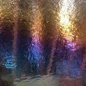 B122831 bullseye amethyst iridescent 90 COE 8.75 x 10