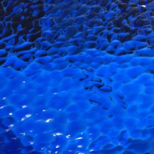 O134H oceanside medium blue hammered 96 COE 12 x 16