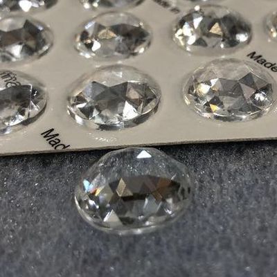 20mm crystal faceted jewel