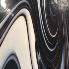 Load image into Gallery viewer, O300596 oceanside opalart licorice swirl 96 COE 12 x 12