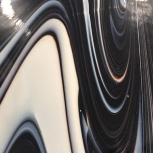 O300596 oceanside opalart licorice swirl 96 COE 12 x 12