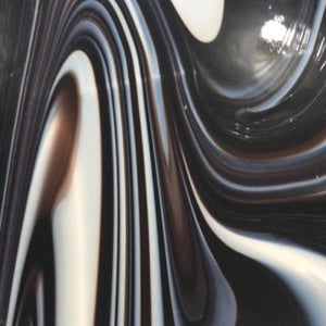 O300596 oceanside opalart licorice swirl 96 COE 12 x 12