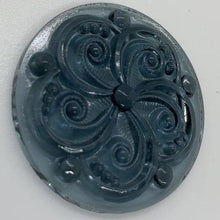 Load image into Gallery viewer, 35mm steel blue swirl jewel