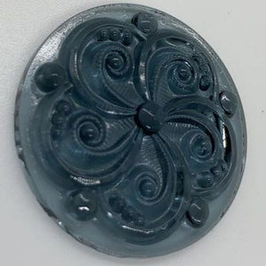 35mm steel blue swirl jewel