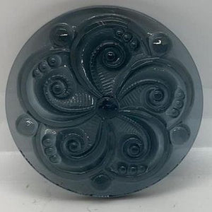 35mm steel blue swirl jewel