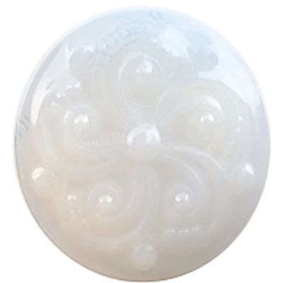 35mm swirl jewel white opal