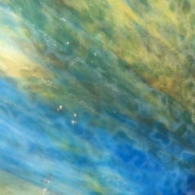 Y1665SP youghiogheny ice white, turquoise, cobalt blue stipple 11.5 x 12