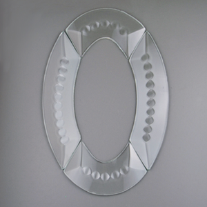 oval dimpled bevel cluster, 4" x 6"