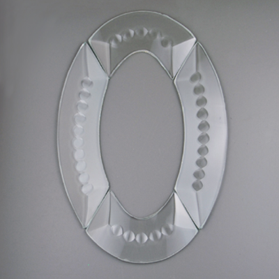 oval dimpled bevel cluster, 4