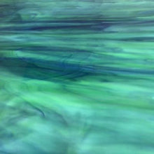 Load image into Gallery viewer, O6237S oceanside white, dark green &amp; blue 96 COE 12 x 16
