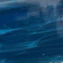 Load image into Gallery viewer, O83393S oceanside deep aqua/white wispy 96 COE 12 x 16