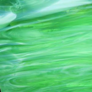 O3276S oceanside dark green/white wispy 96 COE 12 x 12