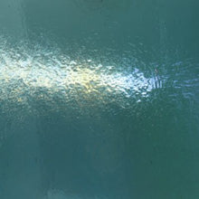 Load image into Gallery viewer, B140831 bullseye aquamarine blue iridescent 90 COE 8.75 x 10