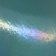 Load image into Gallery viewer, B140831 bullseye aquamarine blue iridescent 90 COE 8.75 x 10