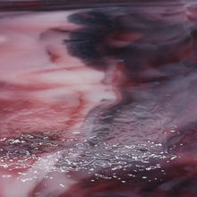 Load image into Gallery viewer, B332830 bullseye white opal, deep royal purple &amp; cranberry 90 COE 8.75 x 10