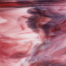 Load image into Gallery viewer, B332830 bullseye white opal, deep royal purple &amp; cranberry 90 COE 8.75 x 10