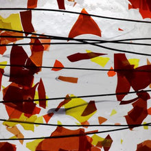 Load image into Gallery viewer, B4111 bullseye clear with orange, yellow, &amp; red fractures 8 x 10