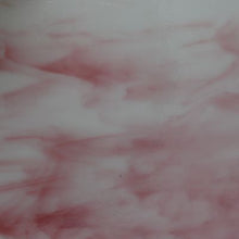 Load image into Gallery viewer, B230530 bullseye white opal, salmon pink opal 90 COE 8.75 x 10