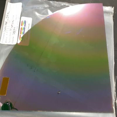 CBS rainbow 2+ dichroic on 0.040 float glass, quarter sheet