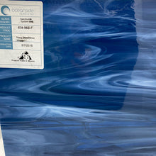Load image into Gallery viewer, O83896S oceanside navy blue/white wispy 96 COE 12 x 12