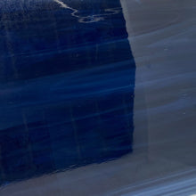Load image into Gallery viewer, O83896S oceanside navy blue/white wispy 96 COE 12 x 12