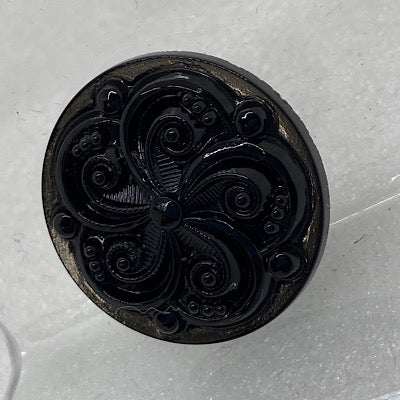 SALE:  35mm black swirl jewel
