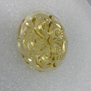 SALE:  35mm pale amber swirl jewel
