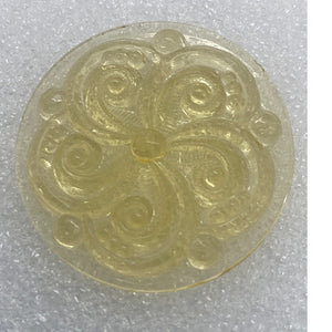 SALE:  35mm pale amber swirl jewel