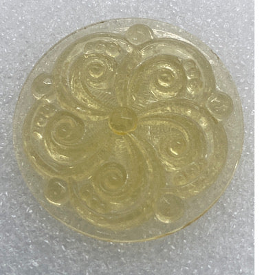 SALE:  35mm pale amber swirl jewel