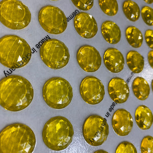 Sale: 15mm yellow faceted jewel