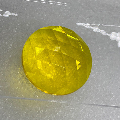 SALE:  20mm yellow faceted jewel